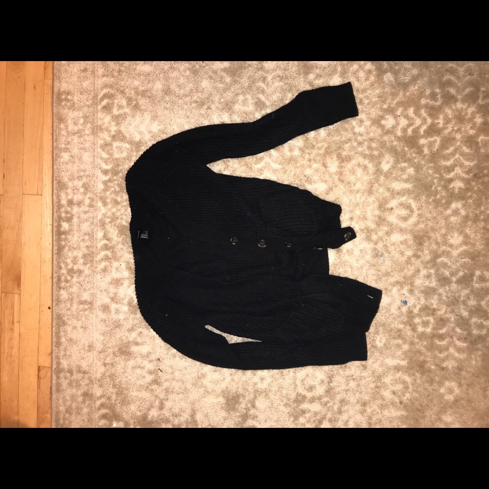 black sweater